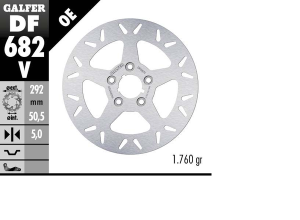 Brake Rotor Fixed Round Silver