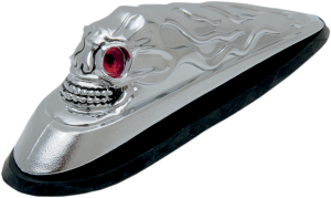 Skull Head Front Fender Ornament White