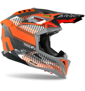 Casca Airoh Aviator 3 Wave Orange Chrome