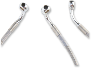 Extended Length Stainless Steel Brake Line Kit Silver, Clear-coated Oversize [+102 mm (4'')], 1, nordicamoto.ro