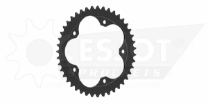 Pinion standard spate 520 negru, 1, nordicamoto.ro