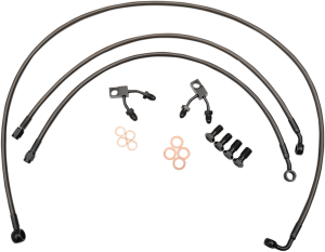 Midnight Braided Brake Line Kit Black, Midnight 46 cm - 51 cm (18'' - 20''), 1, nordicamoto.ro