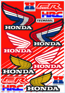 Sticker Sheet Red, White, Yellow, 1, nordicamoto.ro