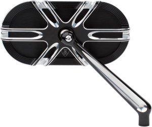 Caged Series Mirror Chrome, Gloss-black, 1, nordicamoto.ro