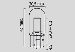 Filament Glass Wedge Bulbs Amber, 2, nordicamoto.ro