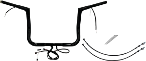 Plug & Play Ez Install 1-1/4(r) Flat Top Handlebar Kit Black, 2, nordicamoto.ro