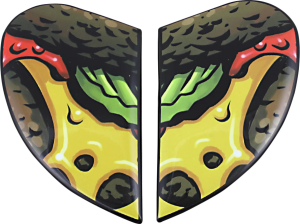 Placi laterale viziera casca Icon Airframe Pro™ Brown/Green/Orange/Red/Yellow ONE SIZE, 1, nordicamoto.ro