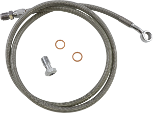 Extended Length Brake Line Silver Oversize [+152 mm (6'')], 1, nordicamoto.ro