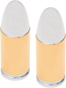 .38 Special Valve Stem Cap Gold, Chrome