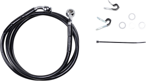 Extended Length Black Vinyl Brake Line Kit Black