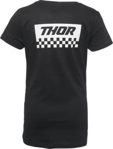 Girl's Checkers T-shirt Black XL, 2, nordicamoto.ro