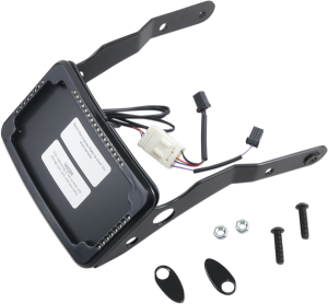 Curved License Plate Frame And Mount With License Plate Light Black, 3, nordicamoto.ro
