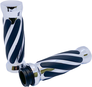 Custom Twisted Rubber Grips Black