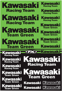 Sticker Sheet Black, Green, White