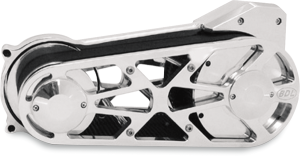 8mm Belt Drive Kit With Outboard Support Plate Chrome, Polished, 1, nordicamoto.ro