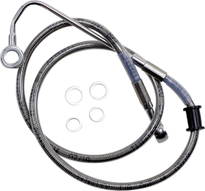Stainless Steel Brake Line Kit Silver, Clear-coated