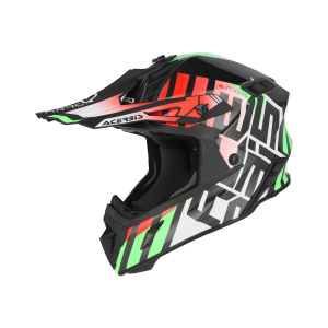 Casca Acerbis Steel Carbon 22-06 Verde/Rosu