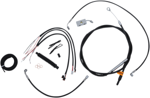 Complete Black Vinyl Braided Handlebar Cable/brake Line Kit Black, 1, nordicamoto.ro