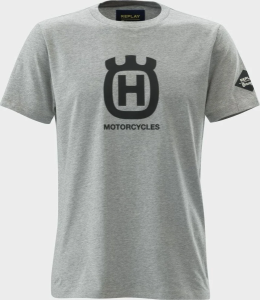 Tricou Husqvarna Replay Grey, nordicamoto.ro