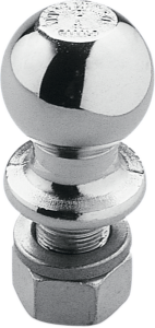 Trailer Hitch Ball Chrome, 1, nordicamoto.ro
