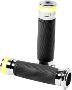 Vision Series Contour Led Turn Signal Grips Silver, 1, nordicamoto.ro