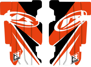 Rad Louver Decals Black, Red