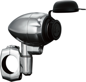 Electrical Power Point With Handlebar Mount Black, Chrome, 3, nordicamoto.ro