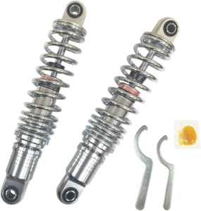 Premium Ride-height Adjustable Shocks Black, Chrome, 1, nordicamoto.ro