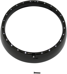 7(r) Led Halo Headlight Trim Rings With Built-in Turn Signals Black