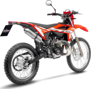 Tobă tip „slip-on” din oțel inoxidabil X-Fight pentru motoare în doi timpi, cu aspect de titan, 5, nordicamoto.ro