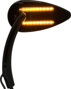 Dynamic Amber/white Led Mirror Black, 4, nordicamoto.ro