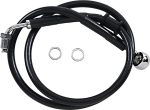 Extended Length Stainless Steel Brake Line Black, Vinyl Coated