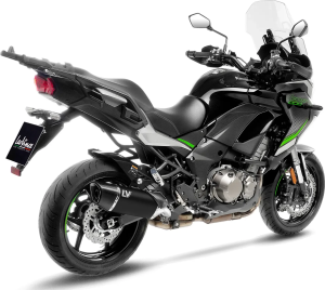 Tobă de eșapament LeoVince LV-14 R Black Edition Slip-On pentru Kawasaki Versys 1000, 3, nordicamoto.ro