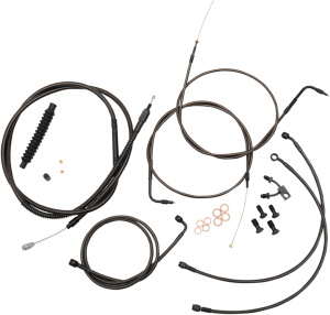 Standard Midnight Braided Handlebar Cable/brake Line Kit Black, 1, nordicamoto.ro