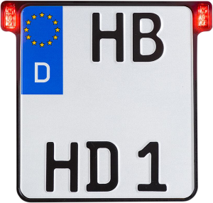 All-in-one 2.0 License Plate Holder W/ Led Plate Lights, Brake And Rear Lights Anodized Black, 2, nordicamoto.ro