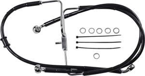 Extended Length Stainless Steel Brake Line Black, Vinyl Coated Oversize [+102 mm (4'')], 1, nordicamoto.ro