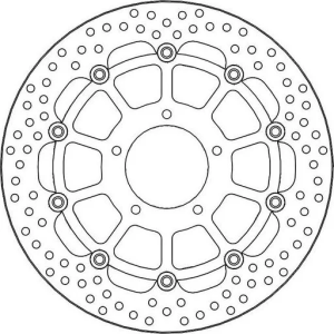 Seria Halo cu rotor flotant, negru, oțel inoxidabil, 1, nordicamoto.ro