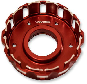 Billet Clutch Basket Red, Anodized 