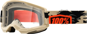 Ochelari 100%  Strata 2 Kombat Clear Lens ONE SIZE, 1, nordicamoto.ro