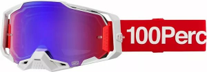 Ochelari 100% Armega White/Red - Blue Mirror