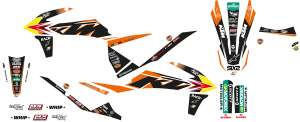 Trophy Graphic Kit With Seat Cover Yellow, Orange, Black, 3, nordicamoto.ro