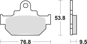 Placute frana fata TRW Organice HONDA MBX 125 '84/SUZUKI RM 250 '86/DR 600 '85-'89/DR 650 '90-'91