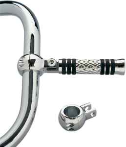 1-1/4(r) Clamp-on Peg Mounts Silver