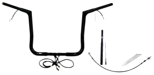 Plug & Play Ez Install 1-1/4(r) Flat Top Handlebar Kit Black, 3, nordicamoto.ro