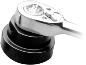 Top Nut Fork Socket Black, Silver