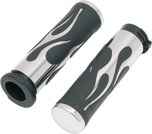 Flamed Grips Black, 1, nordicamoto.ro