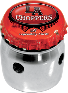 Bottle Cap Choke Cable Knob Silver