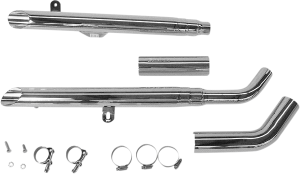 Drag Pipe Slip-on Mufflers Chrome, 2, nordicamoto.ro