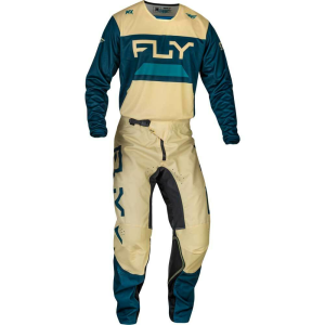 Combo Echipament Mx/Enduro Fly Kinetic Ivory/Navy/Cobalt
