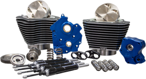 124(r) Power Package Engine Performance Kit Black, Blue, Highlighted Fins, Wrinkle Black